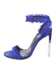 Tom Ford Satin Fringe Trim Accent Sandals