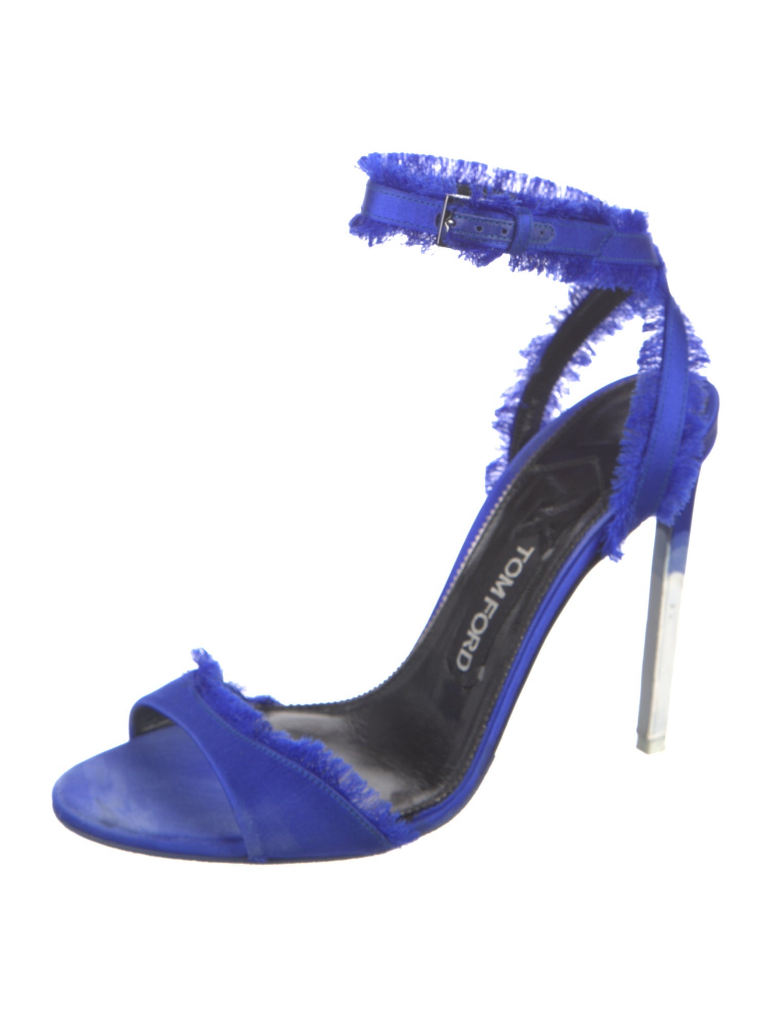 Tom Ford Satin Fringe Trim Accent Sandals