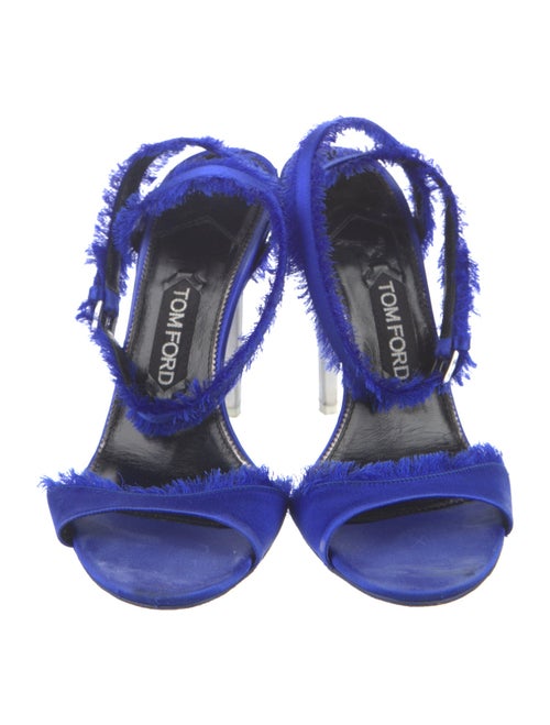 Tom Ford Satin Fringe Trim Accent Sandals
