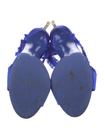 Tom Ford Satin Fringe Trim Accent Sandals