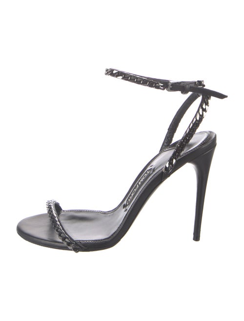 Tom Ford Leather Chain-Link Accents Sandals