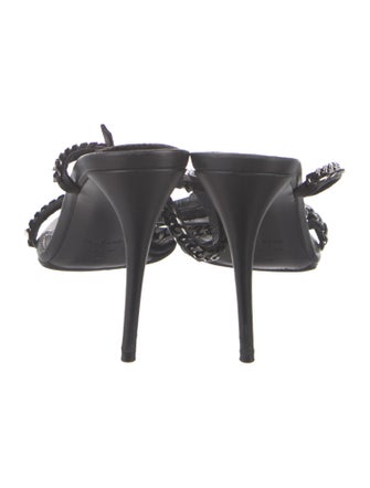 Tom Ford Leather Chain-Link Accents Sandals