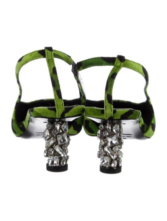 Tom Ford Suede Animal Print Slingback Pumps