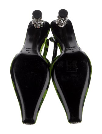 Tom Ford Suede Animal Print Slingback Pumps