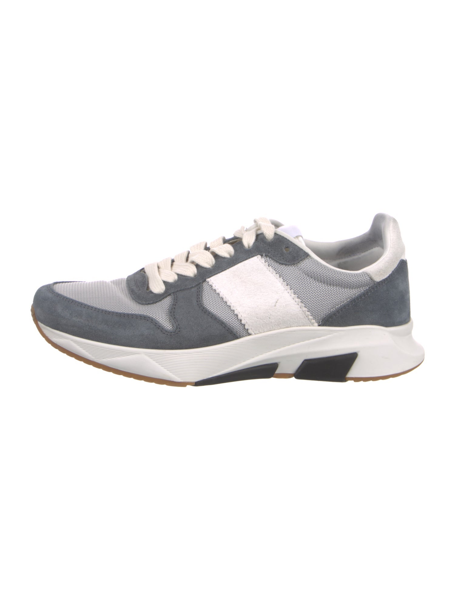 Tom Ford Suede Colorblock Pattern Athletic Sneakers