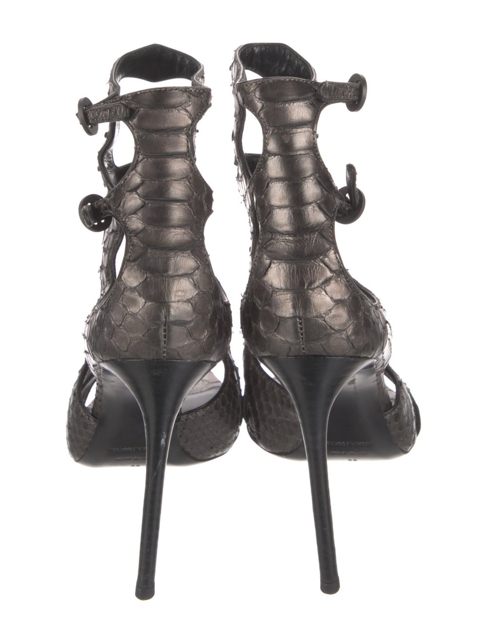 Tom Ford Python T-Strap Sandals Black Animal Prin… - image 4