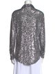 Tom Ford Printed Long Sleeve Button-Up Top