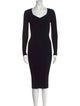 Tom Ford Scoop Neck Midi Length Dress