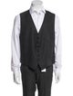 Tom Ford Men's Wool, Grey Patterned Suit Vest with Button Closure and Four Front Pockets