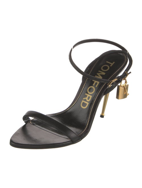 Tom Ford Leather Chain-Link Accents Slingback Sandals