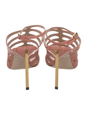 Tom Ford Embossed Leather Sandals