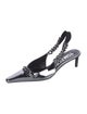 Tom Ford Leather Chain-Link Accents Slingback Pumps