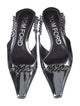 Tom Ford Leather Chain-Link Accents Slingback Pumps