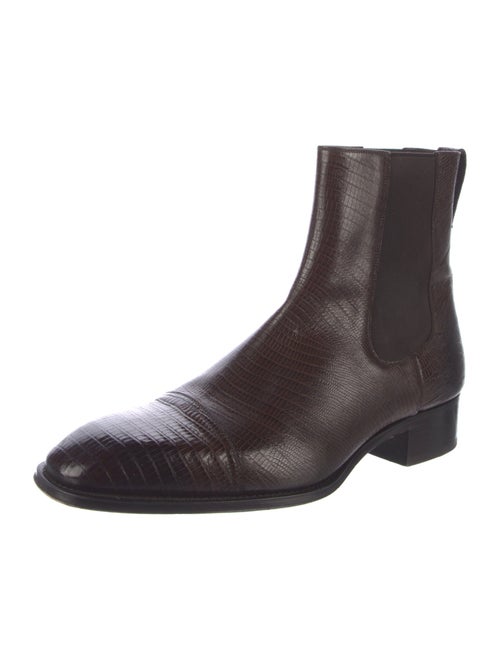 Tom Ford Embossed Leather Chelsea Boots