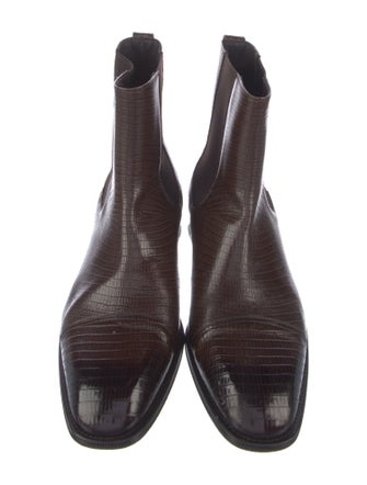 Tom Ford Embossed Leather Chelsea Boots