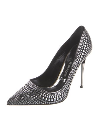 Tom Ford Suede Studded Accents Pumps