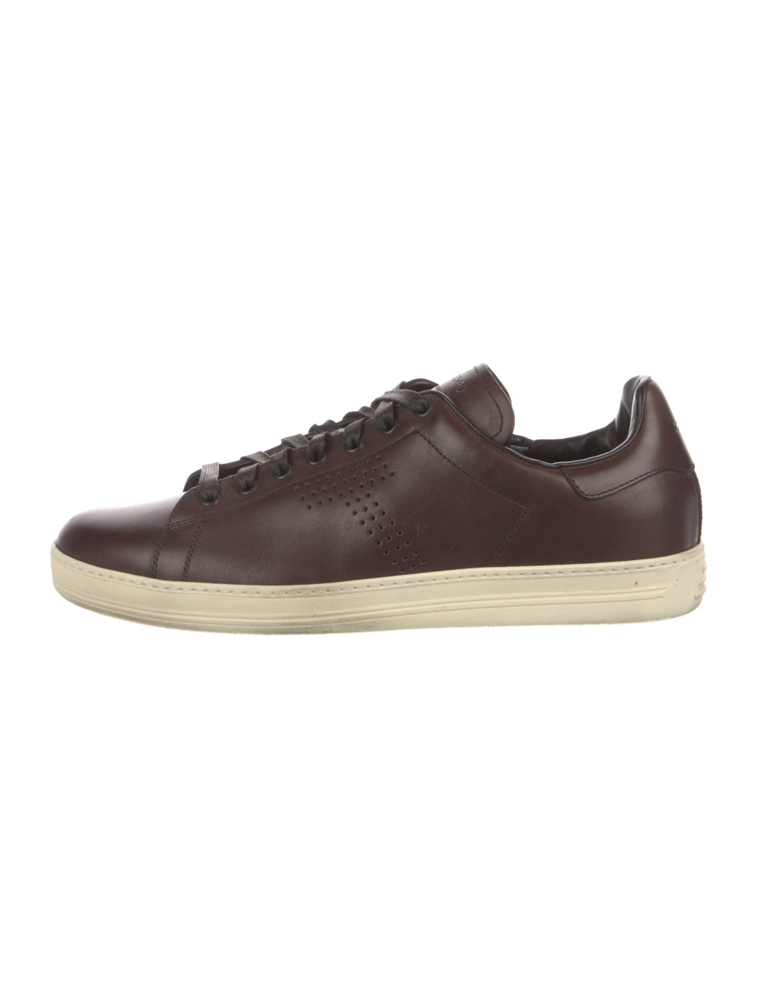 Tom Ford Leather Lasercut Accents Sneakers