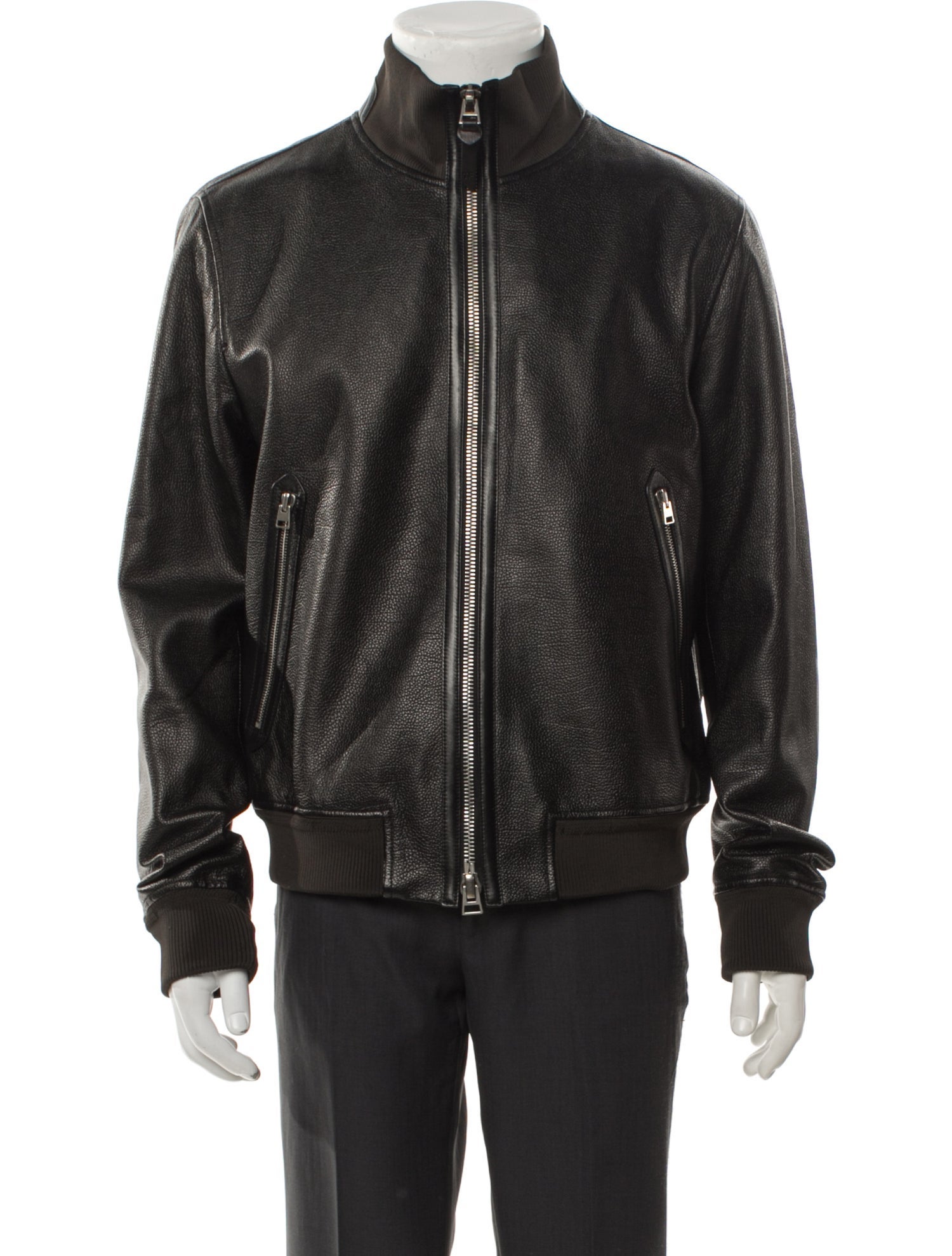 Tom Ford Lamb Leather Bomber Jacket w/ Tags