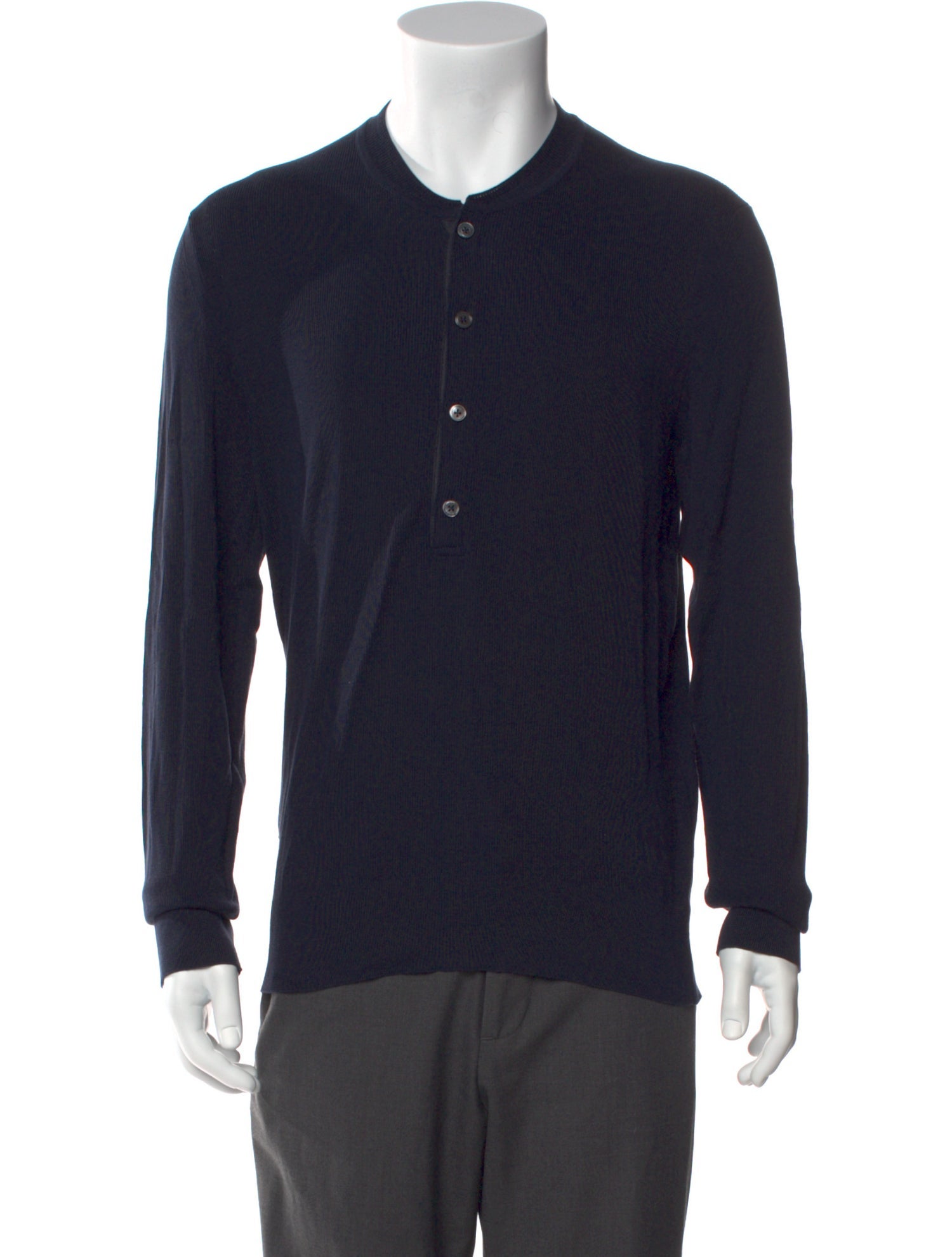 Tom Ford Crew Neck Long Sleeve Polo Sweater