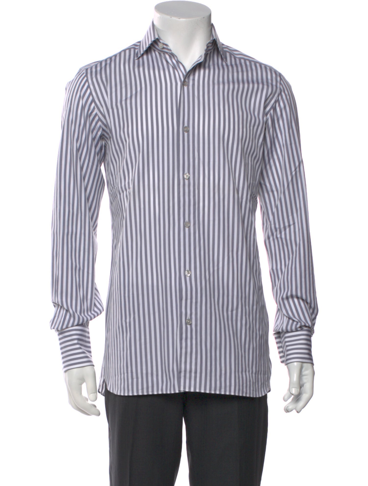 Tom Ford Striped Long Sleeve Dress Shirt