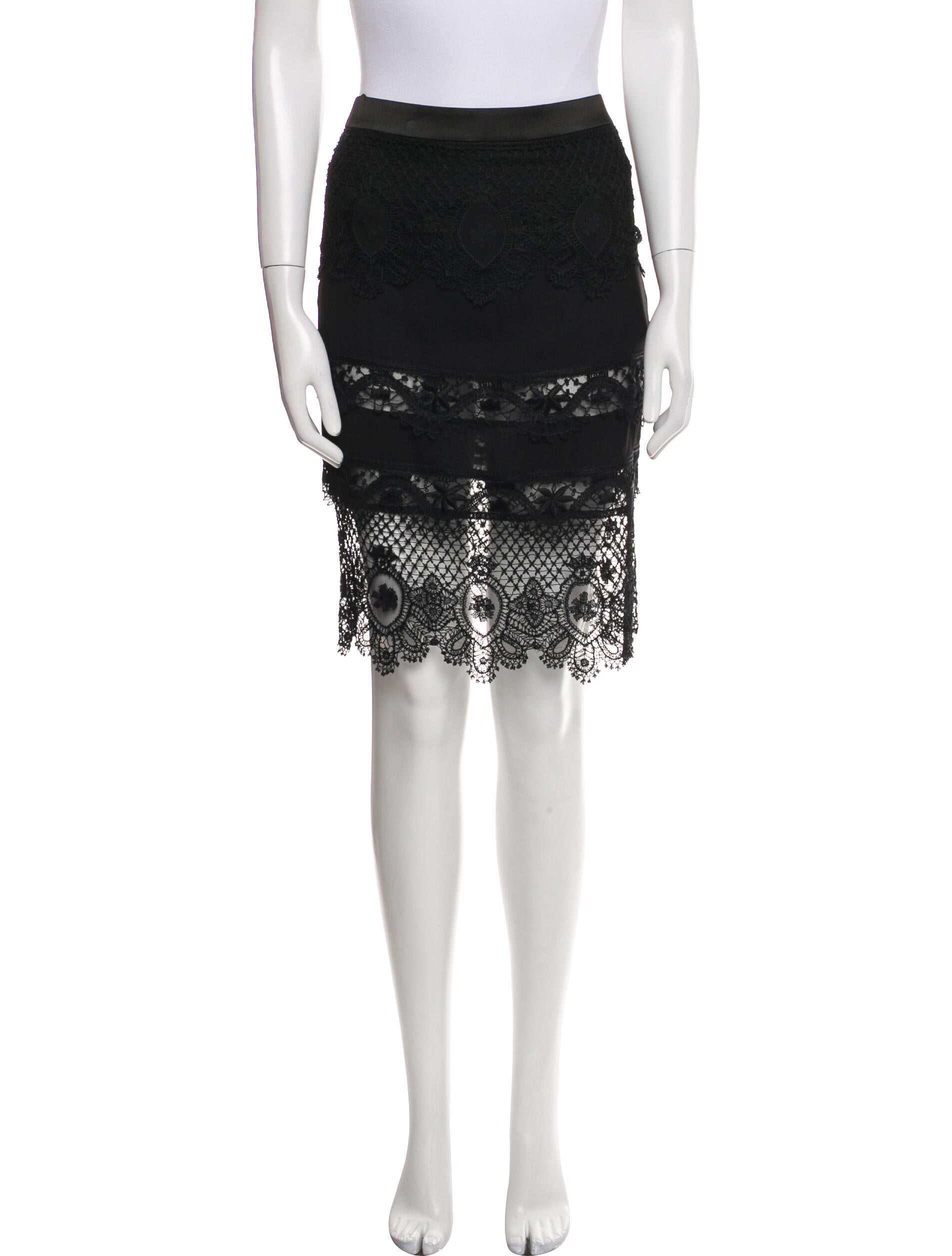 Tom Ford Lace Pattern Mini Skirt