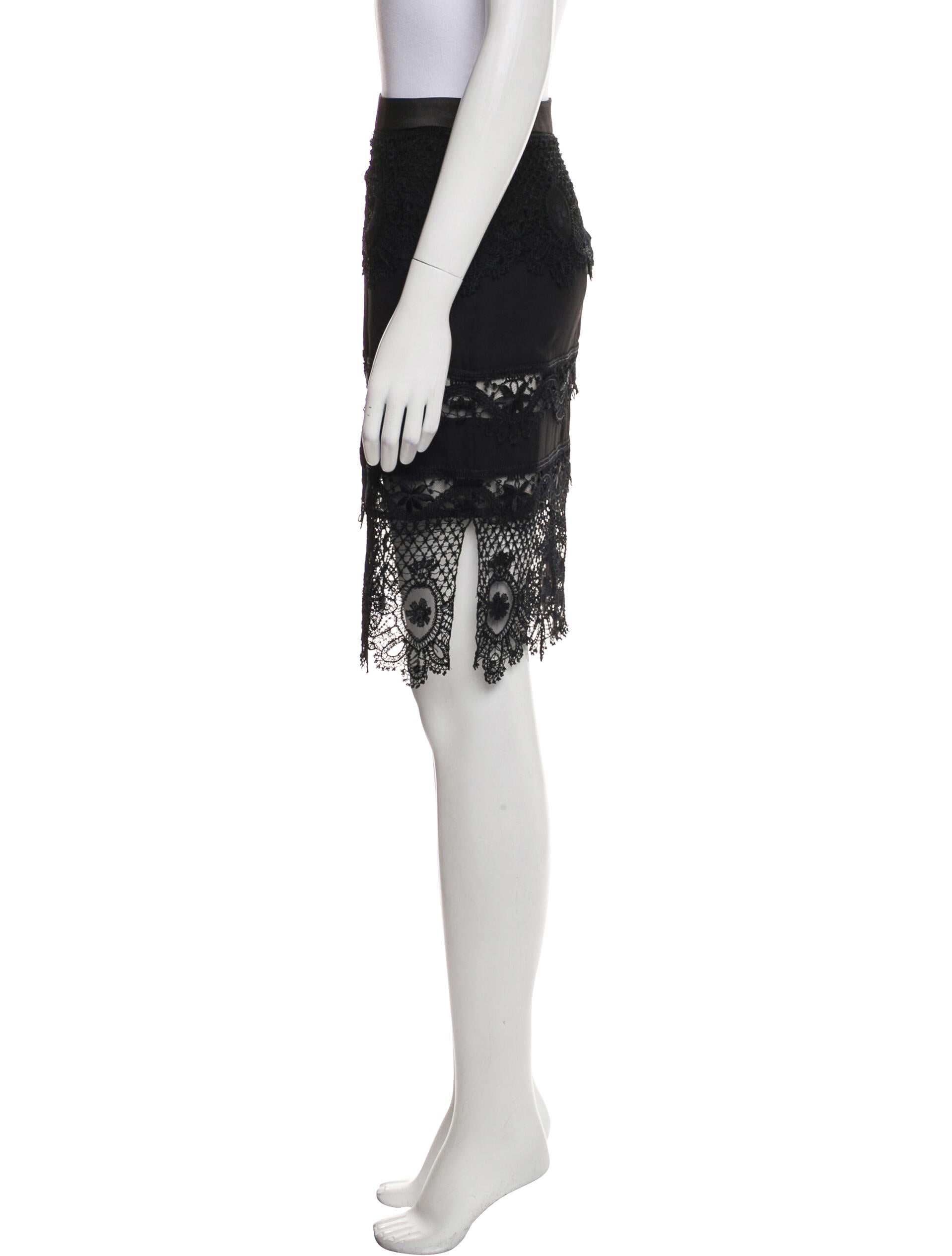 Tom Ford Lace Pattern Mini Skirt