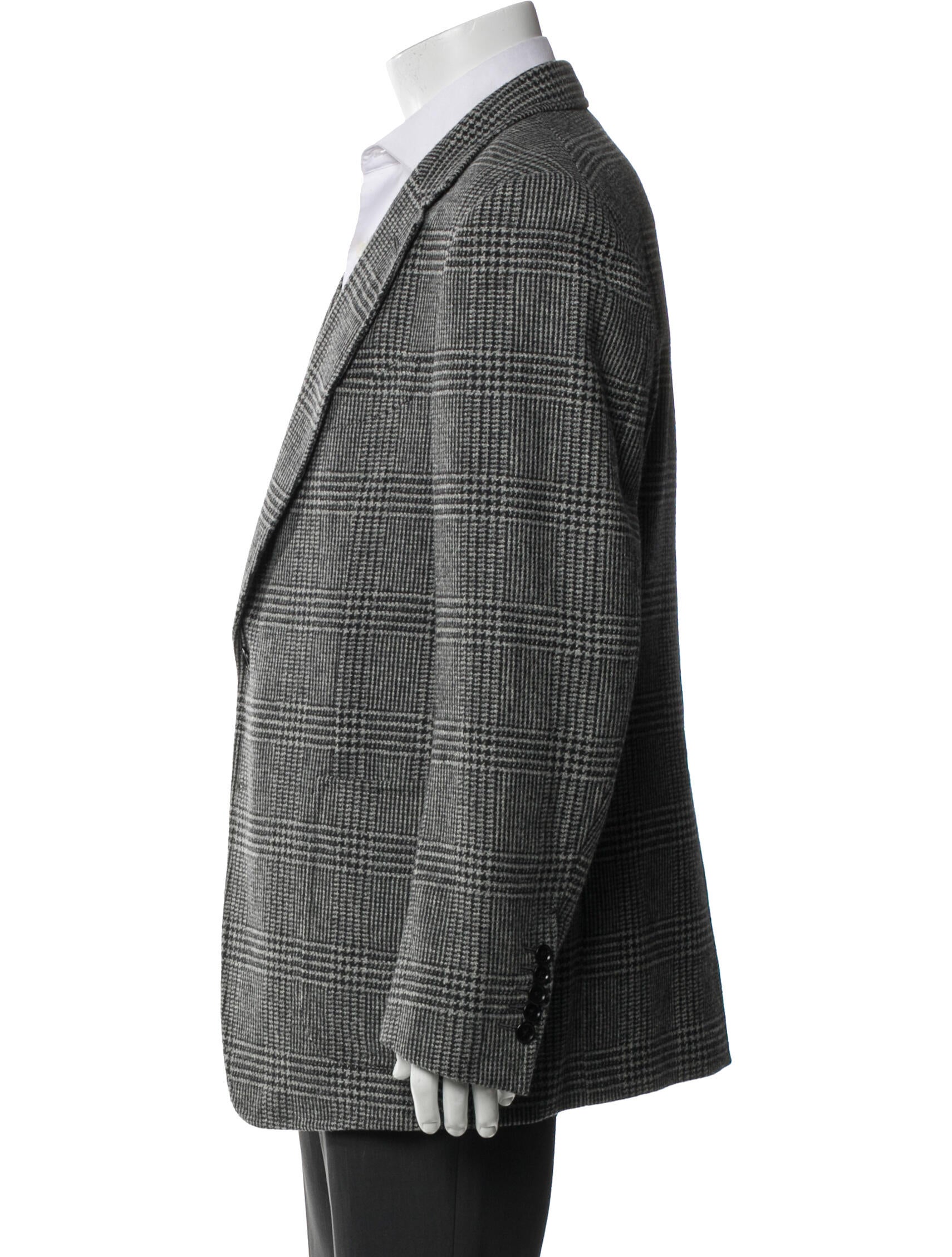 Tom Ford Wool Plaid Print Blazer