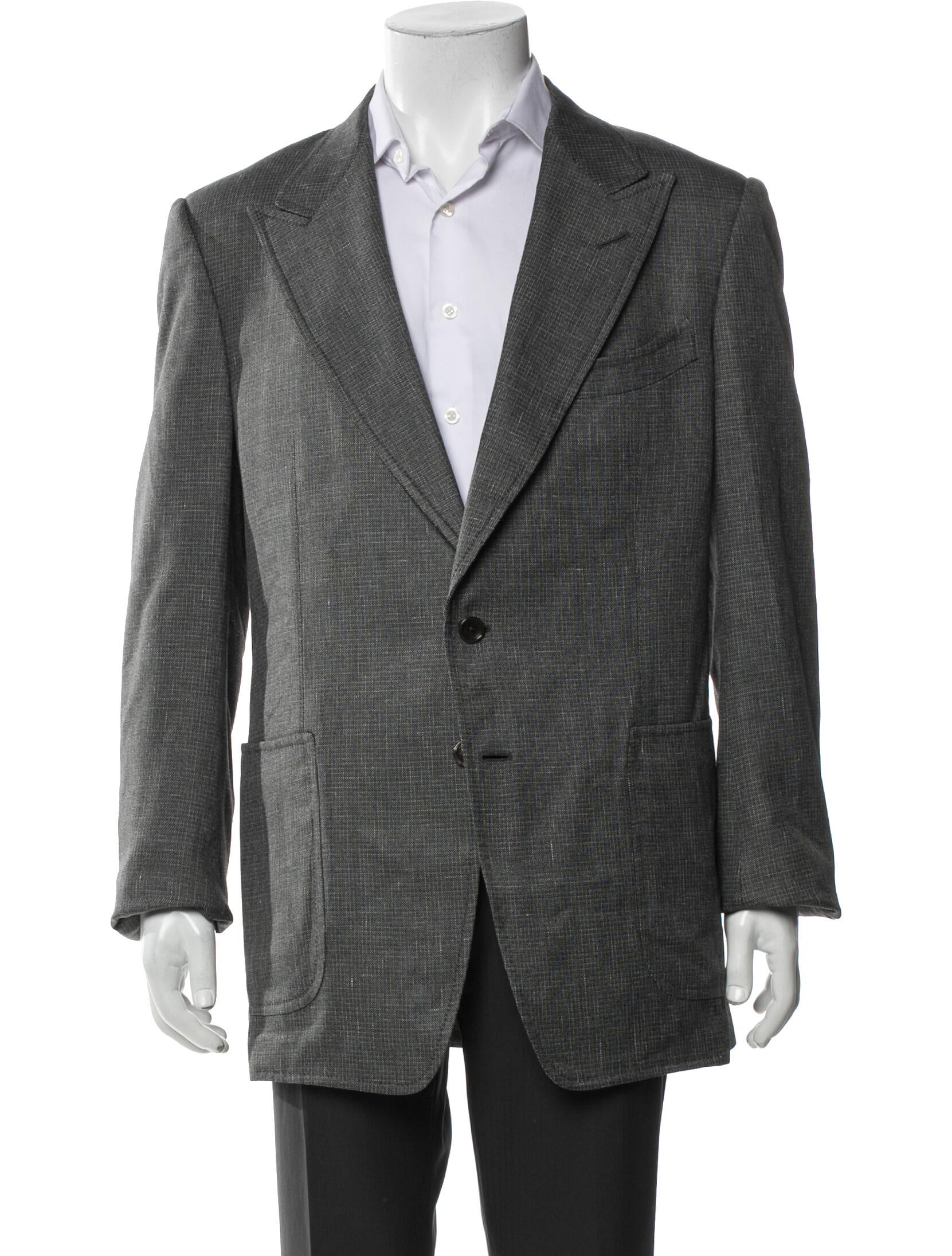 Tom Ford Silk Plaid Print Blazer