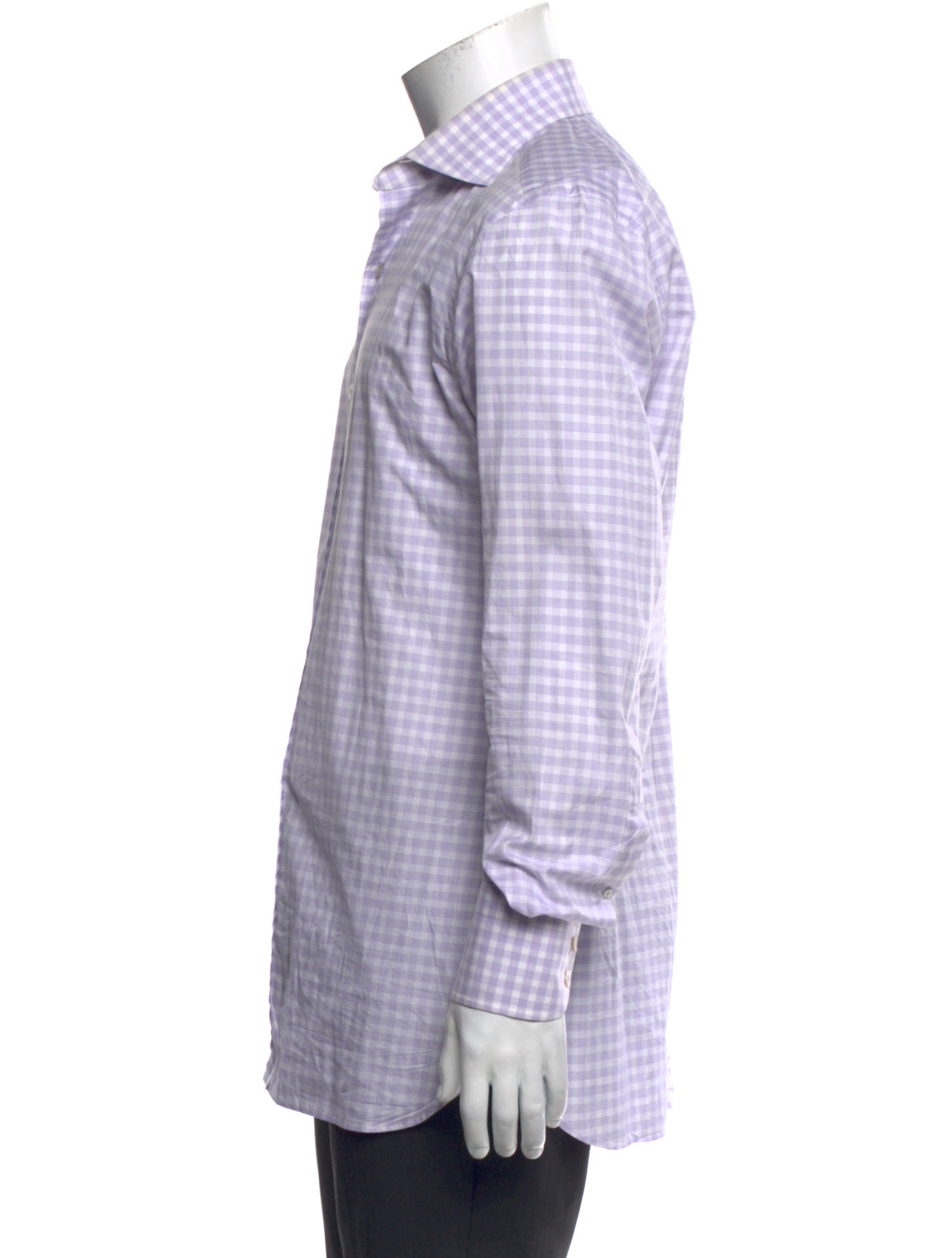 Tom Ford Plaid Print Long Sleeve Dress Shirt