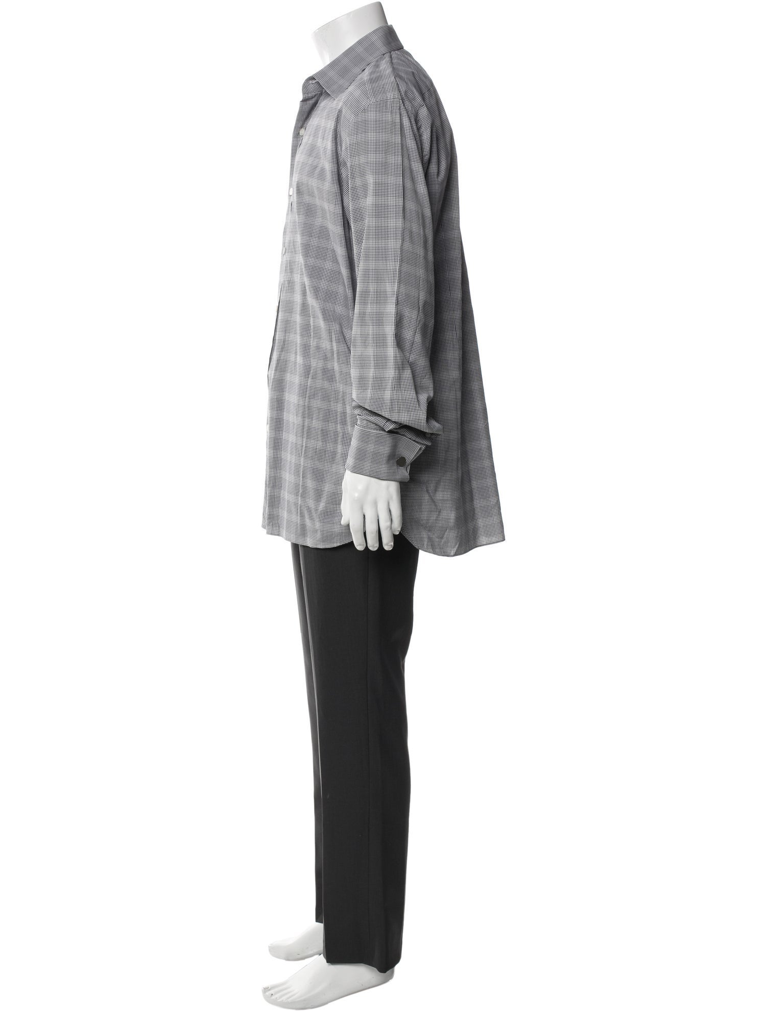 Tom Ford Plaid Print Long Sleeve Shirt