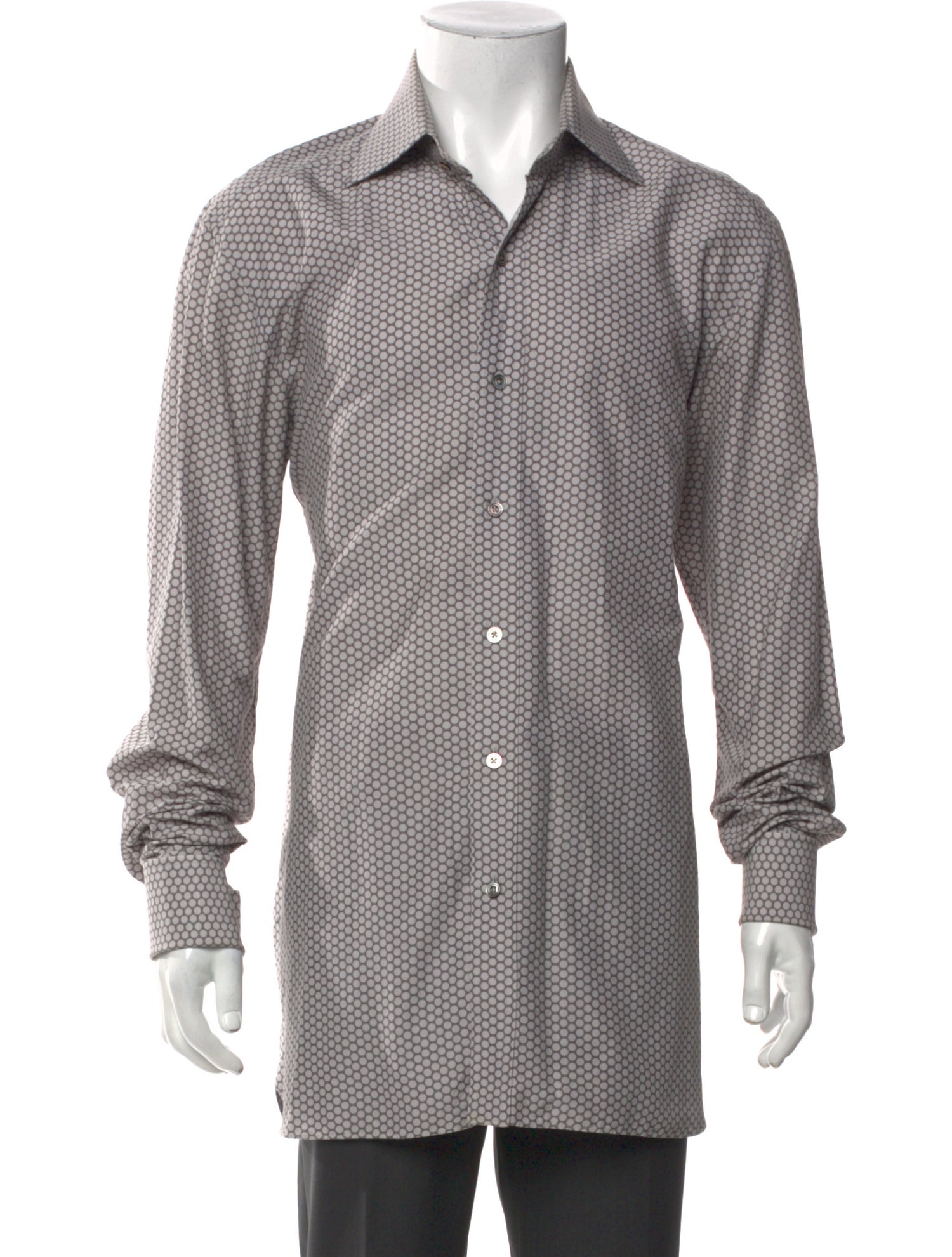 Tom Ford Polka Dot Print Long Sleeve Dress Shirt