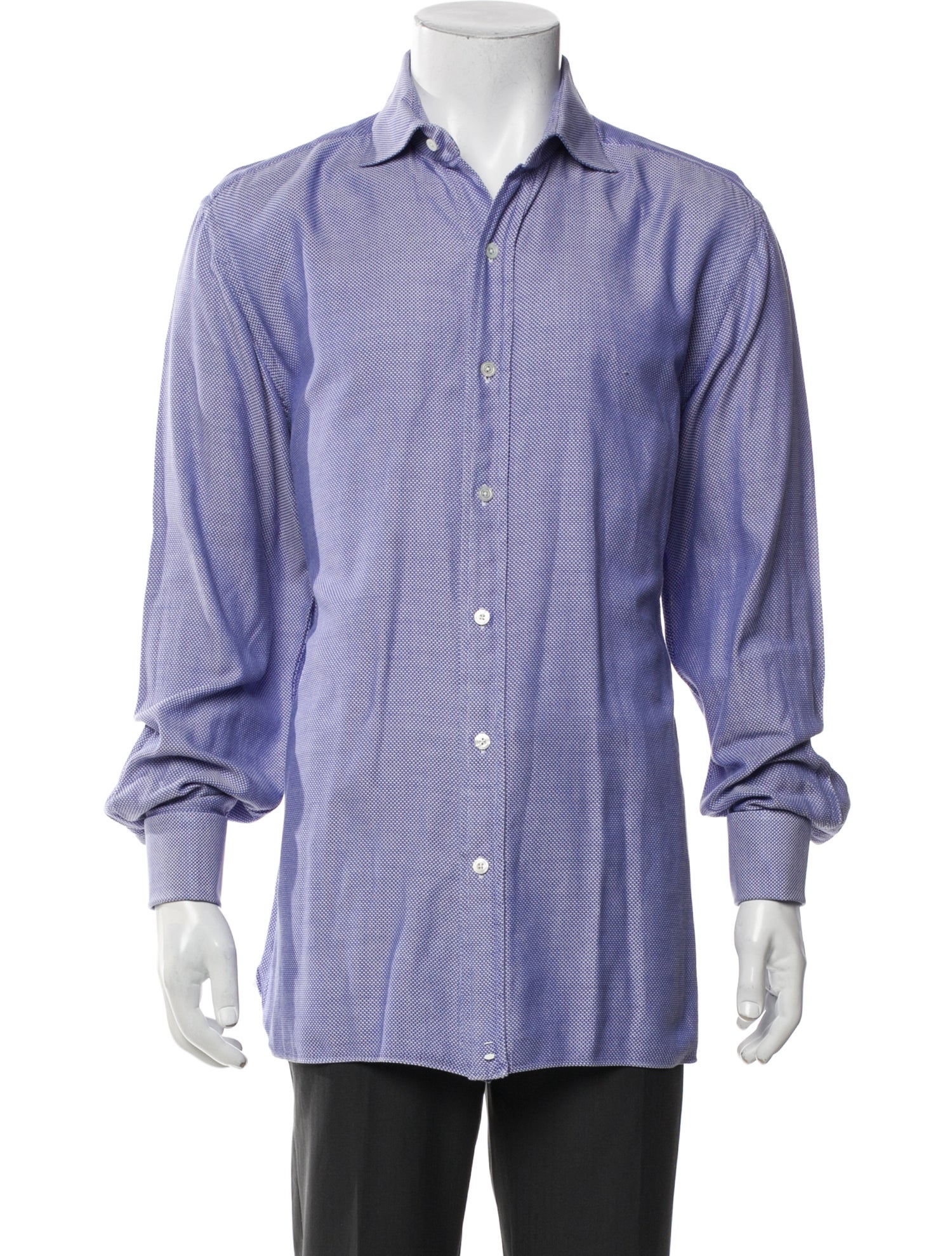 Tom Ford Plaid Print Long Sleeve Shirt