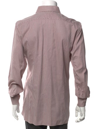 Tom Ford Plaid Print Long Sleeve Shirt