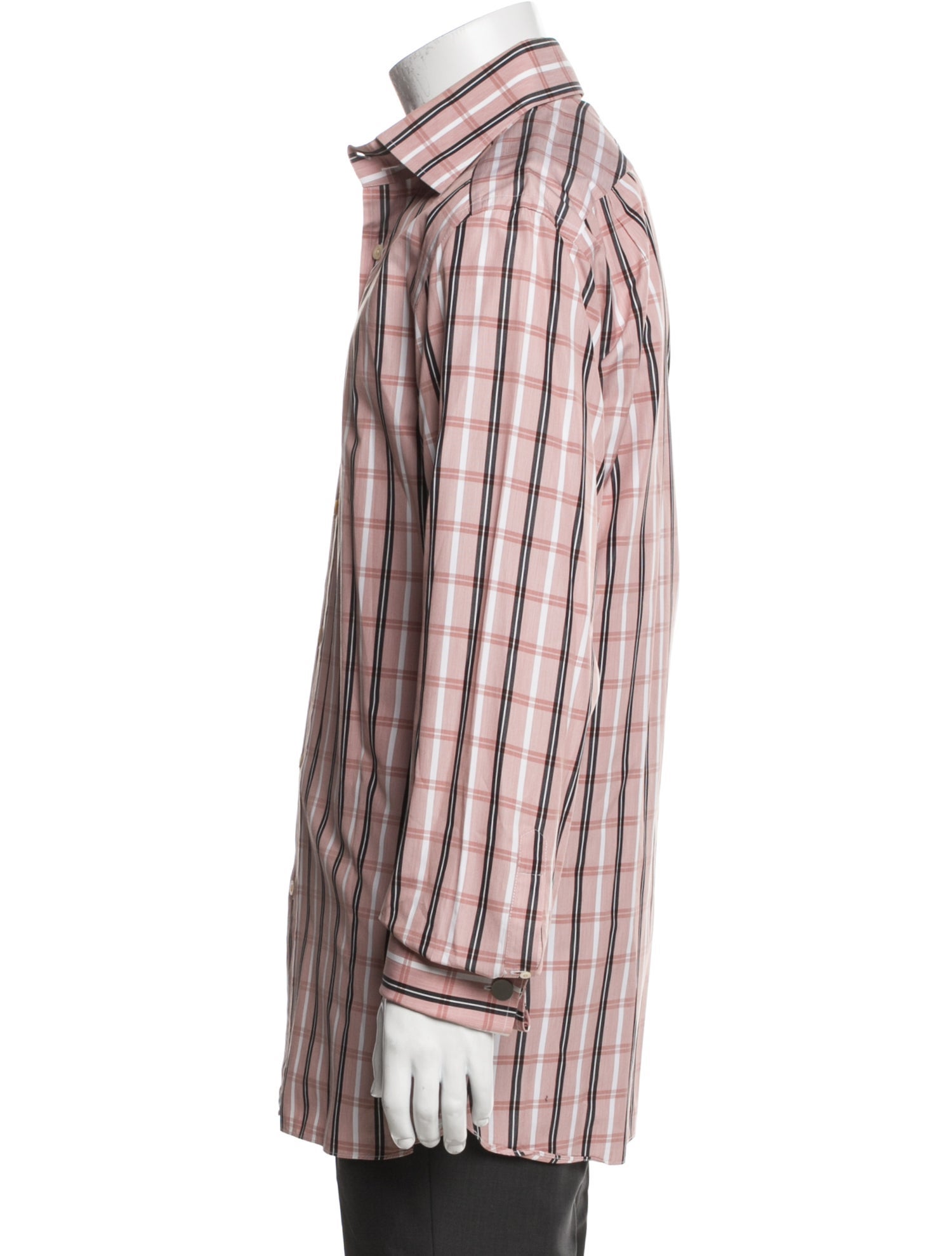 Tom Ford Plaid Print Long Sleeve Dress Shirt