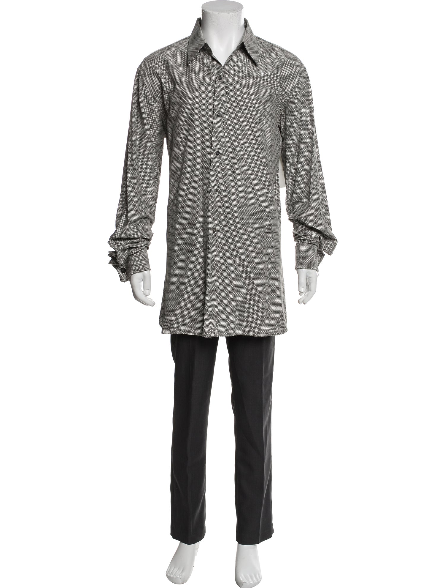 Tom Ford Printed Long Sleeve Dress Shirt