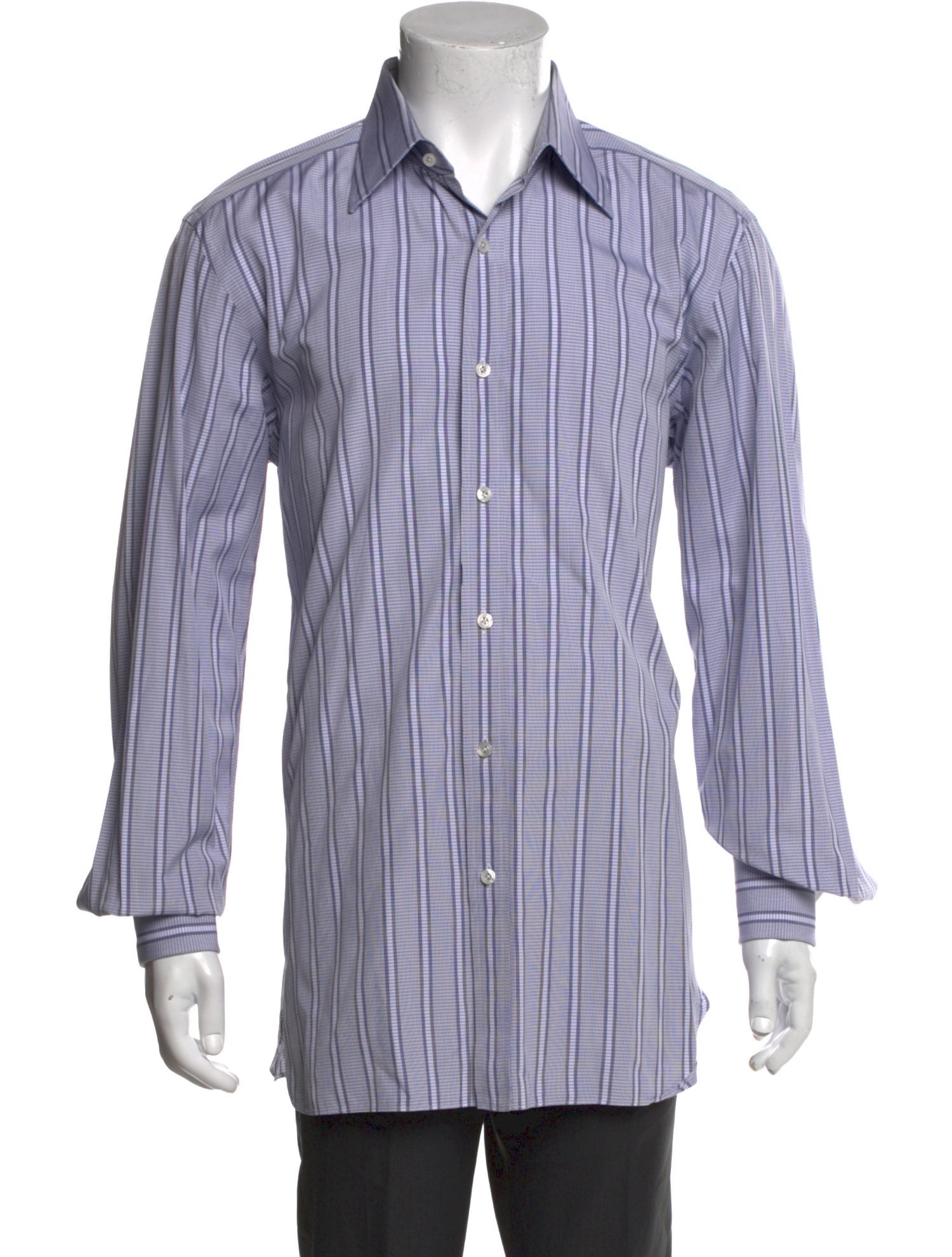 Tom Ford Striped Long Sleeve Dress Shirt