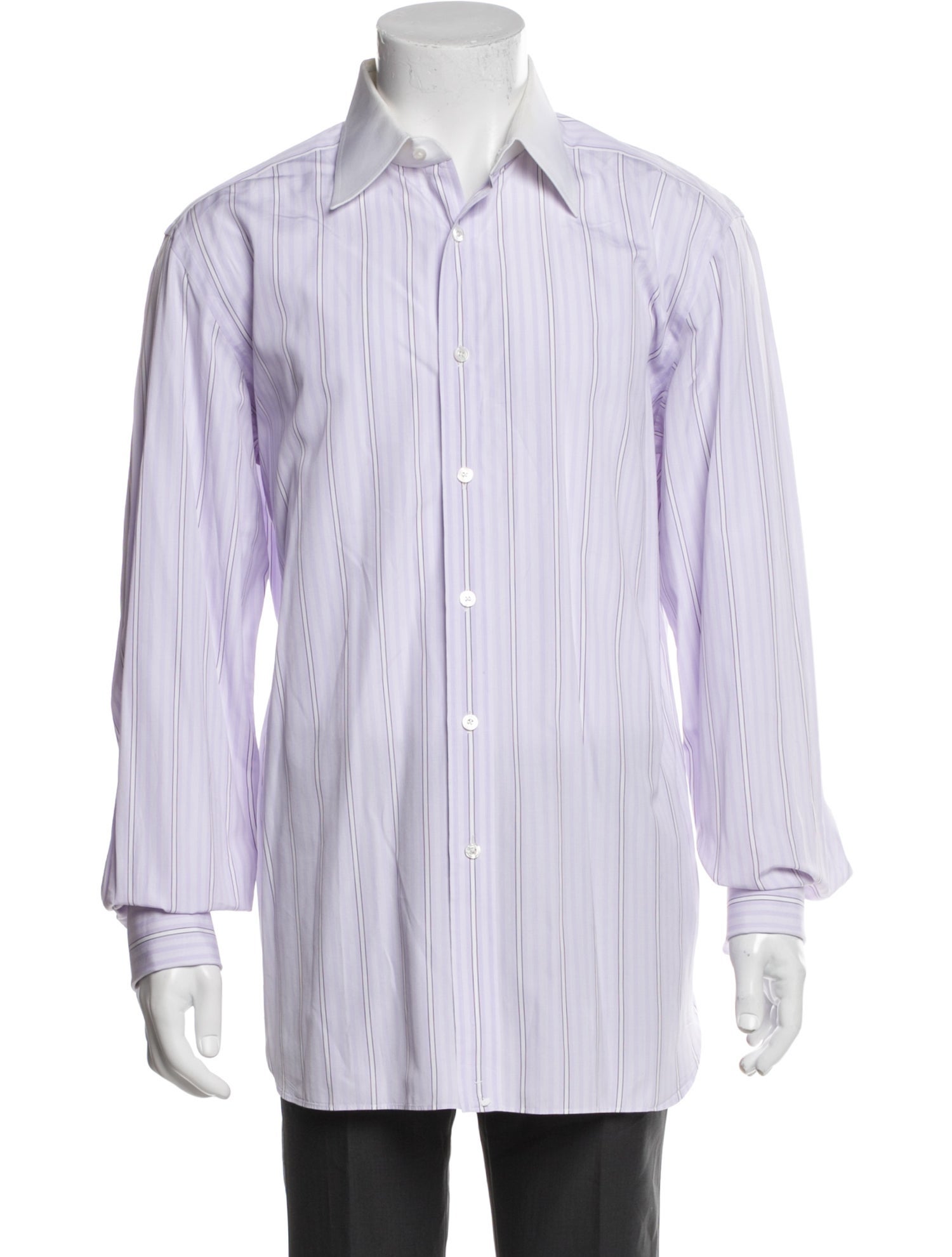 Tom Ford Striped Long Sleeve Dress Shirt