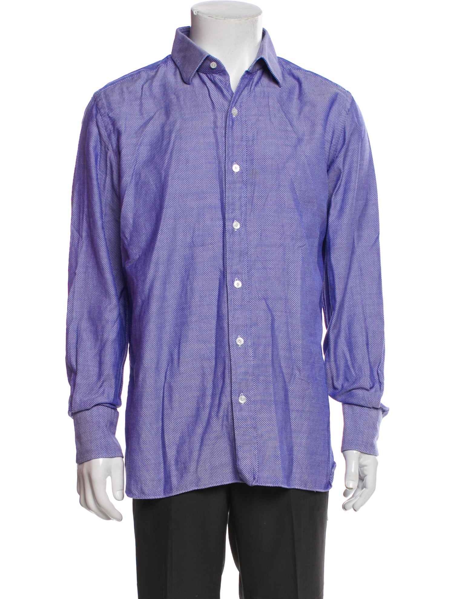 Tom Ford Plaid Print Long Sleeve Shirt