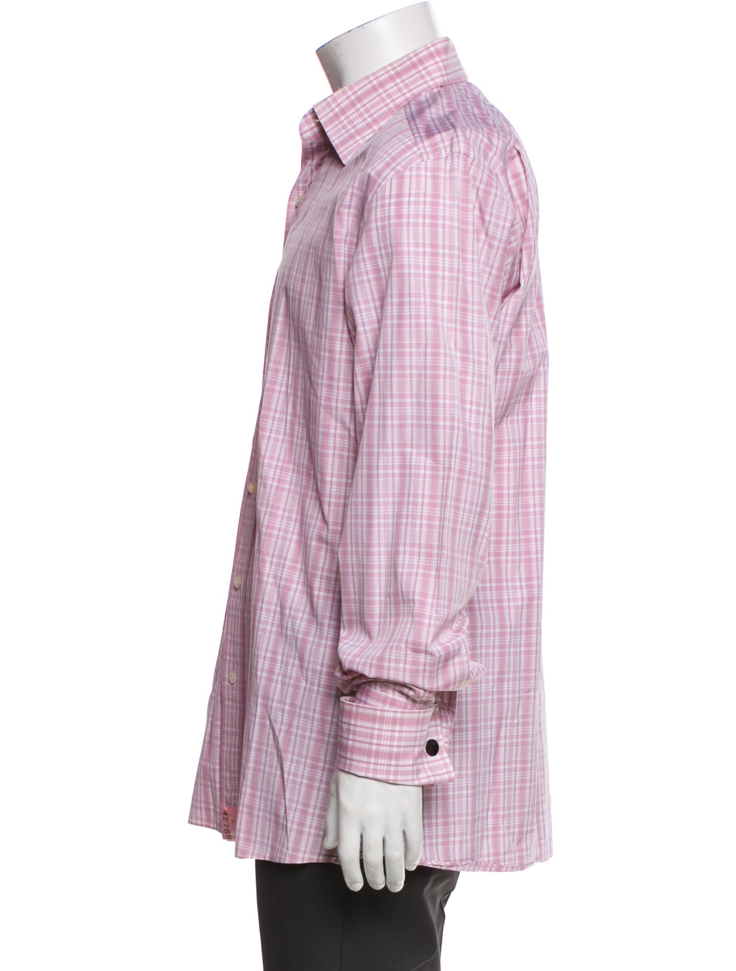 Tom Ford Plaid Print Long Sleeve Dress Shirt