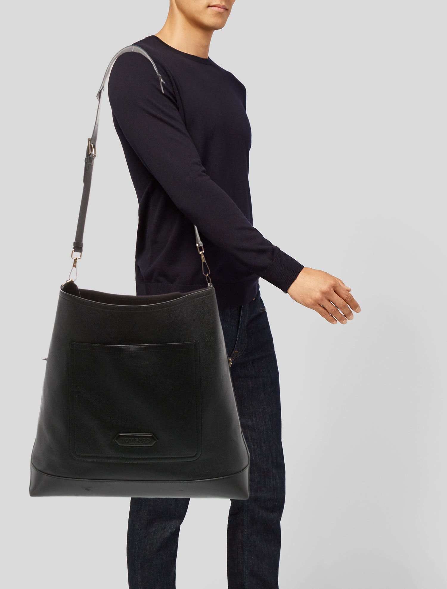 Tom Ford Leather Messenger Bag