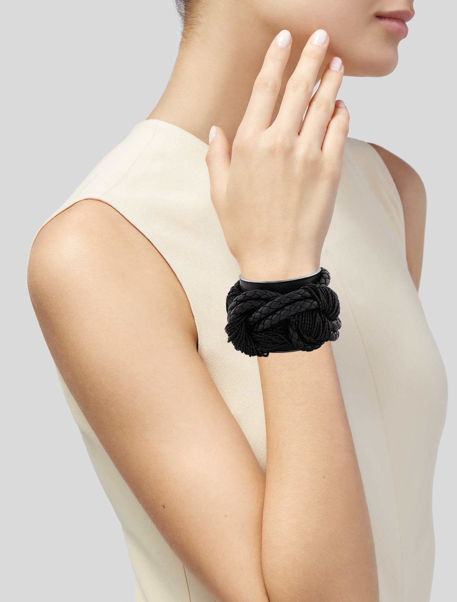 Tom Ford Leather Knot Cuff Bracelet