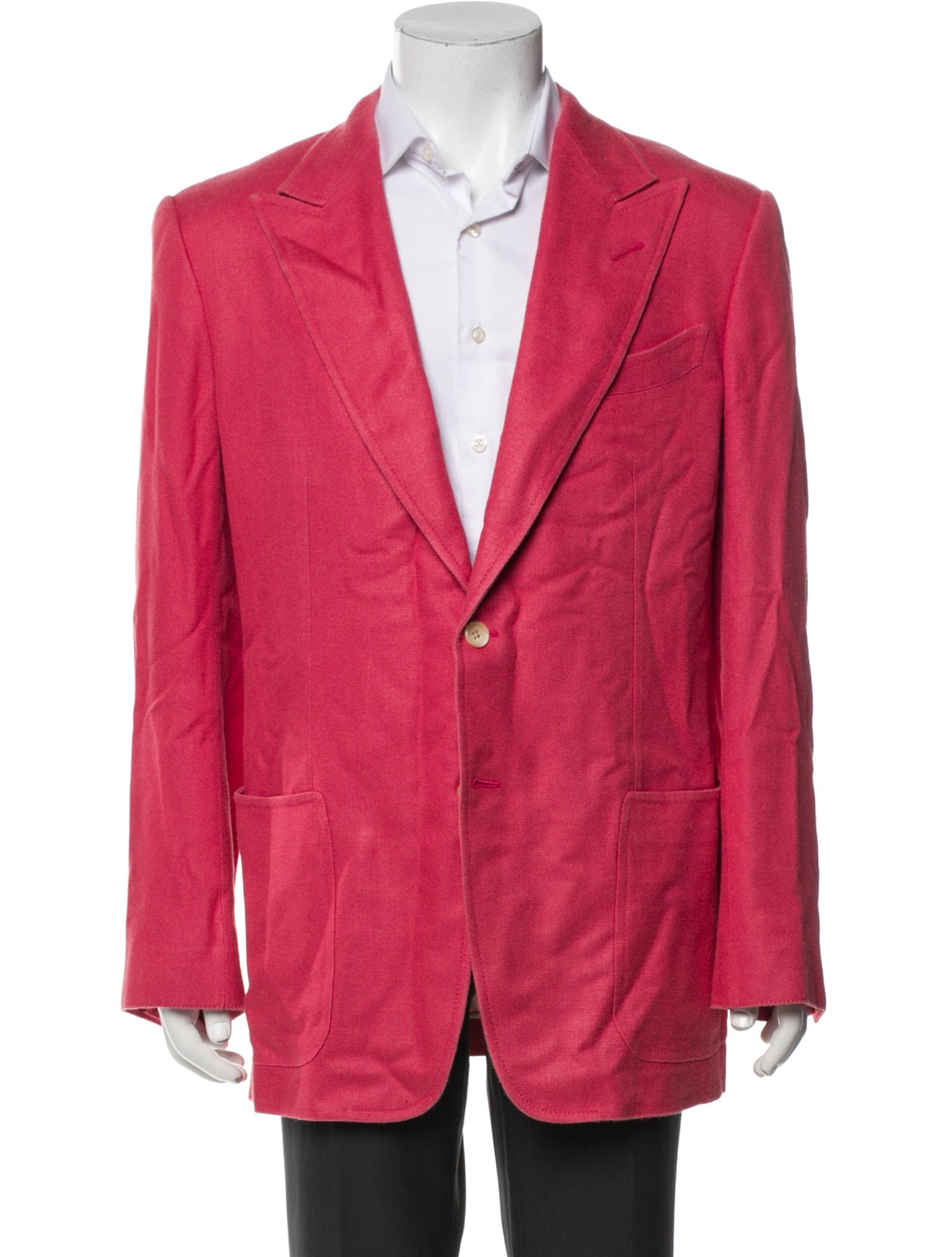 Tom Ford Red Silk Blend Blazer