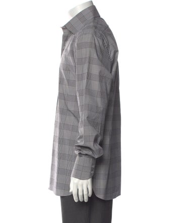 Tom Ford Plaid Print Long Sleeve Western Shirt