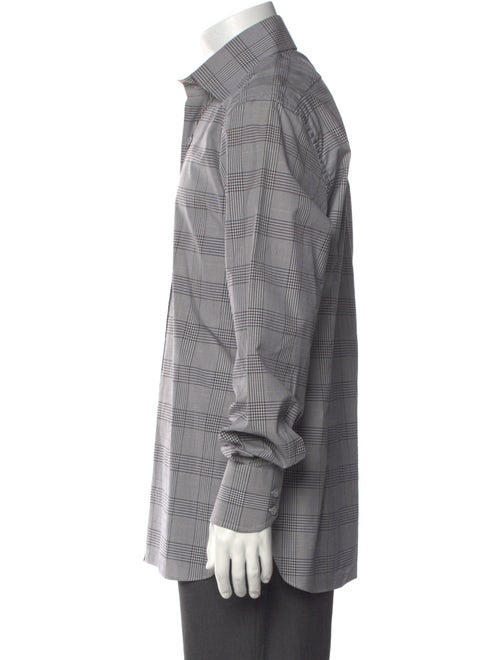 Tom Ford Plaid Print Long Sleeve Western Shirt