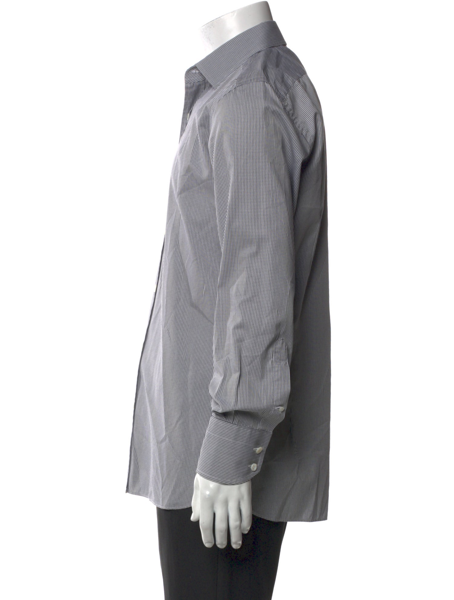 Tom Ford Plaid Print Long Sleeve Shirt