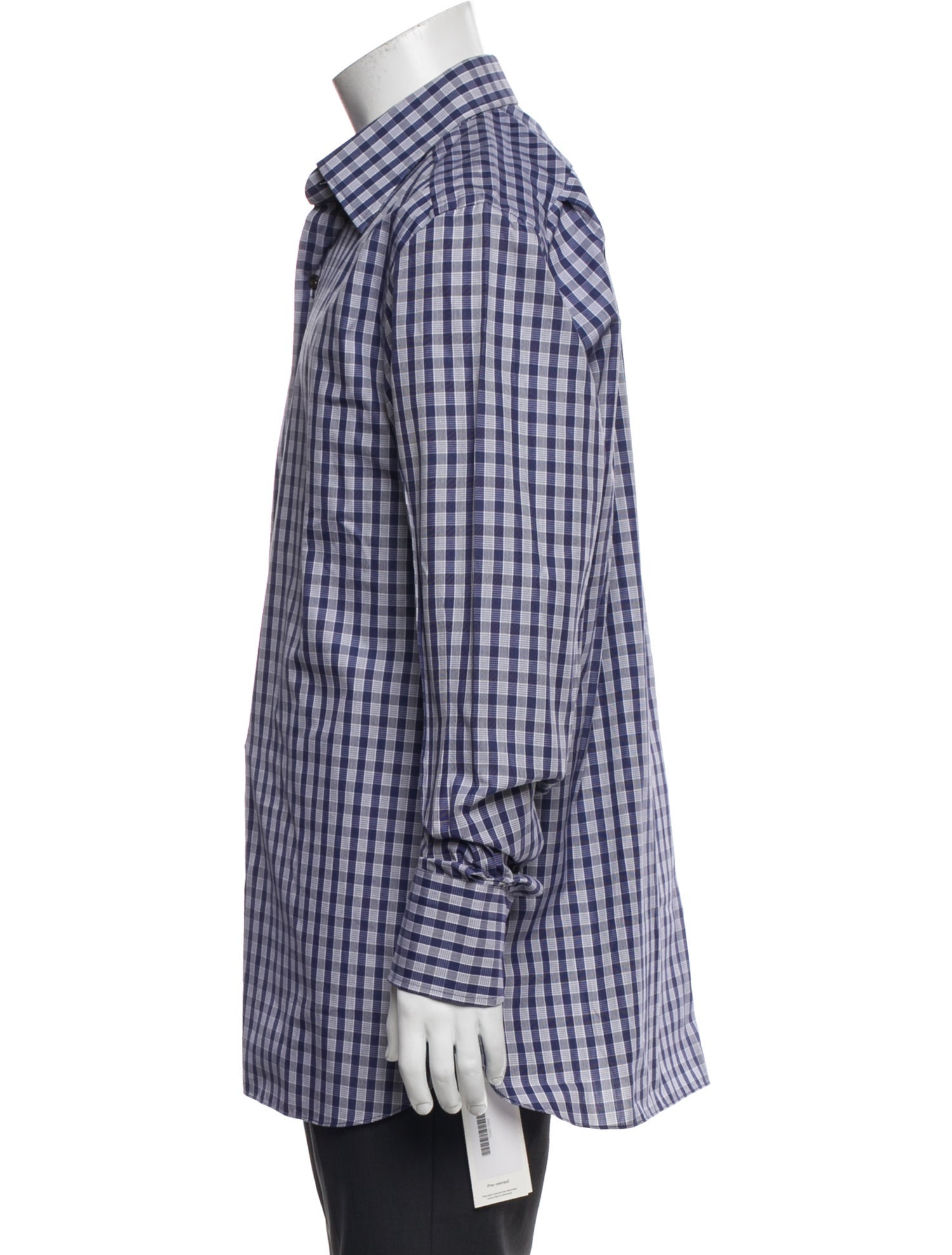 Tom Ford Plaid Print Long Sleeve Dress Shirt