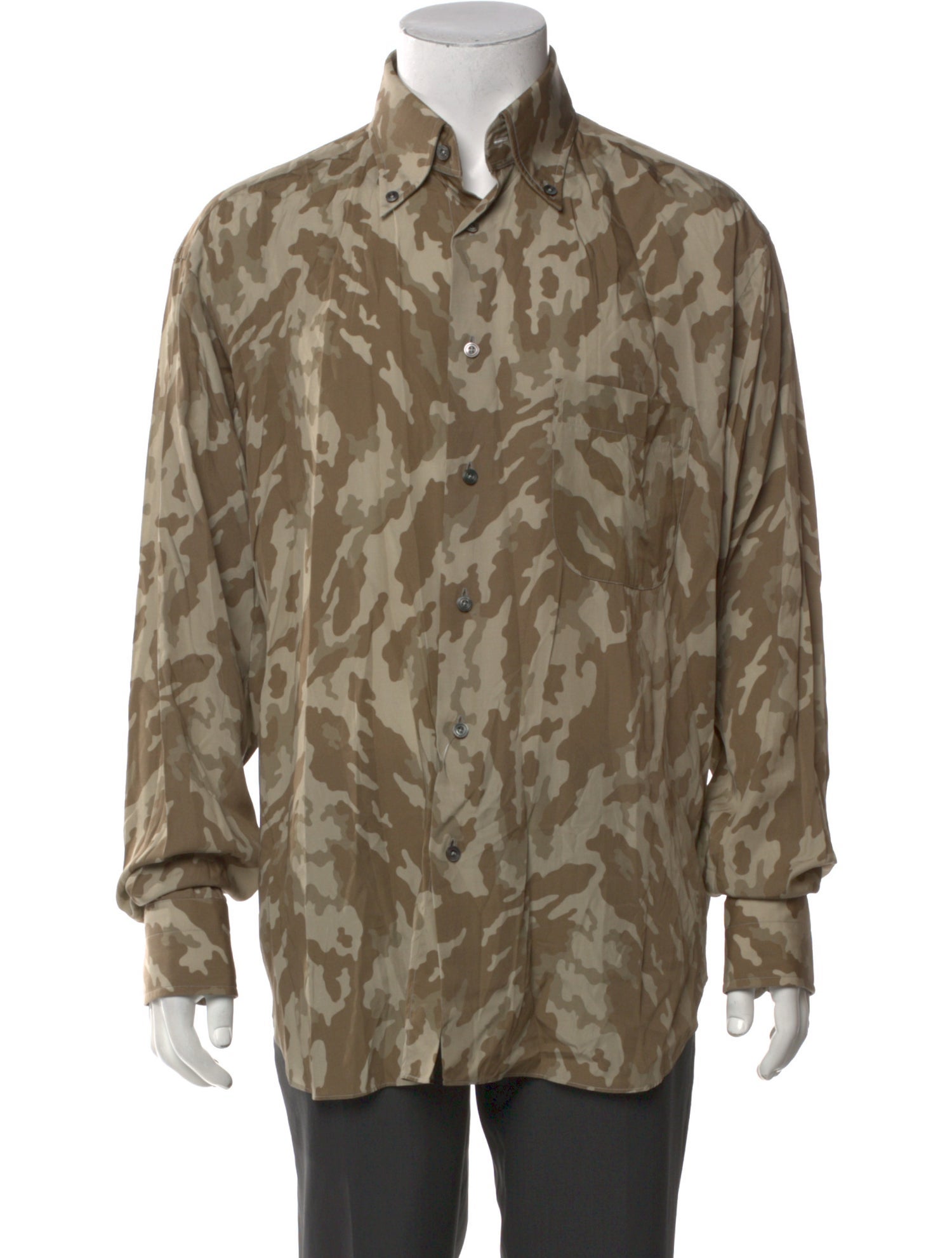 Tom Ford Camouflage Print Long Sleeve Shirt w/ Tags