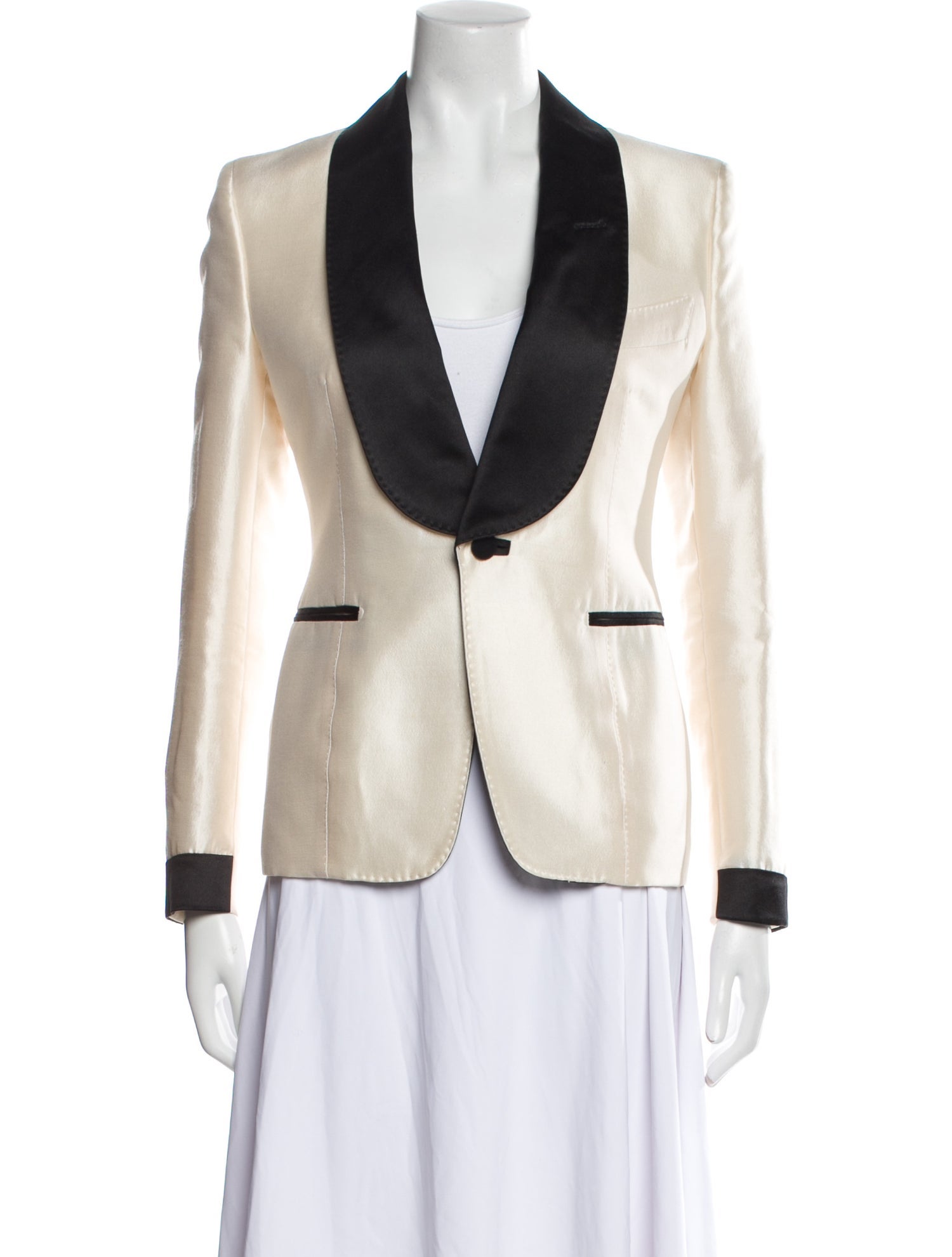 Tom Ford Wool Colorblock Pattern Blazer