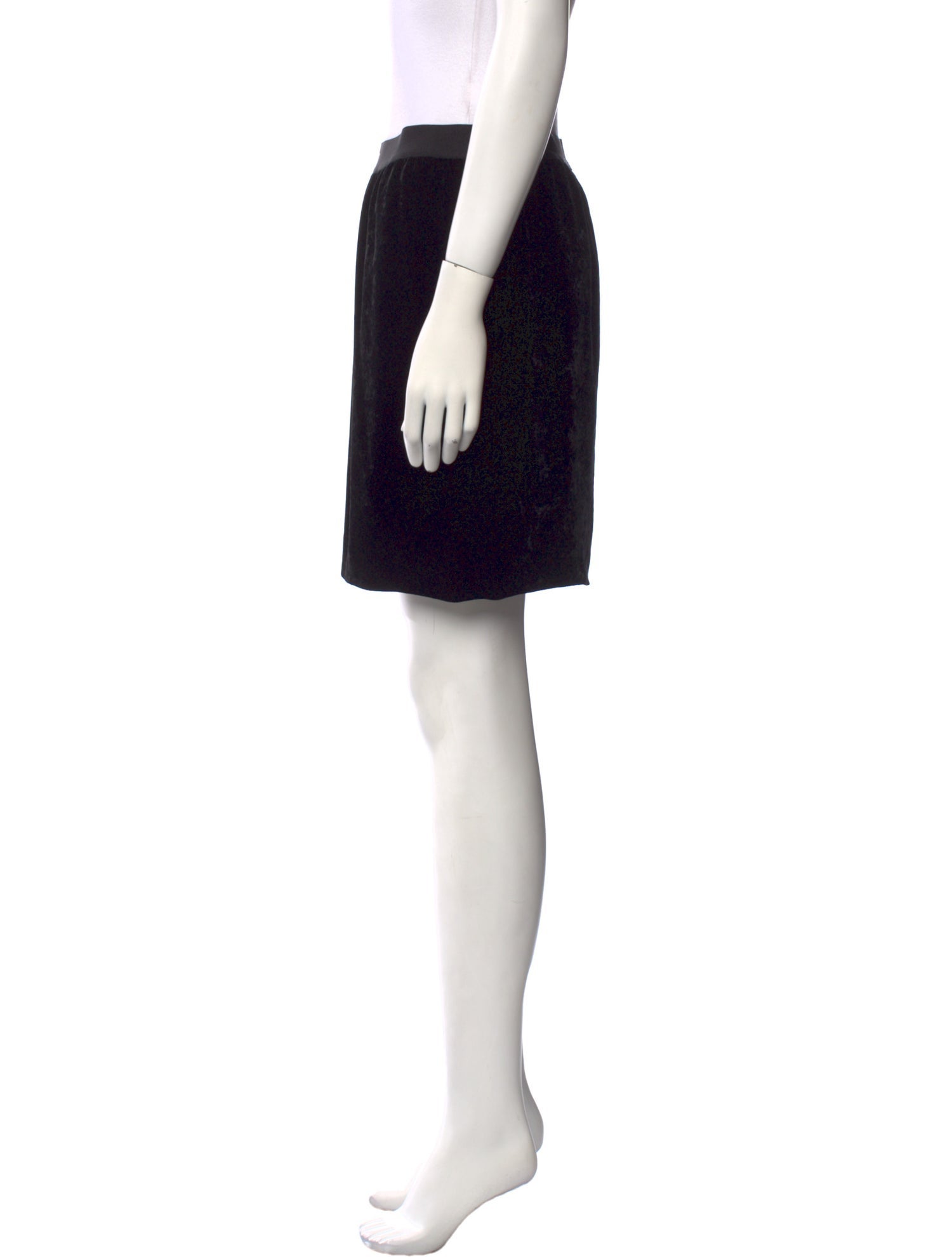 Tom Ford Leather Trim Embellishment Mini Skirt