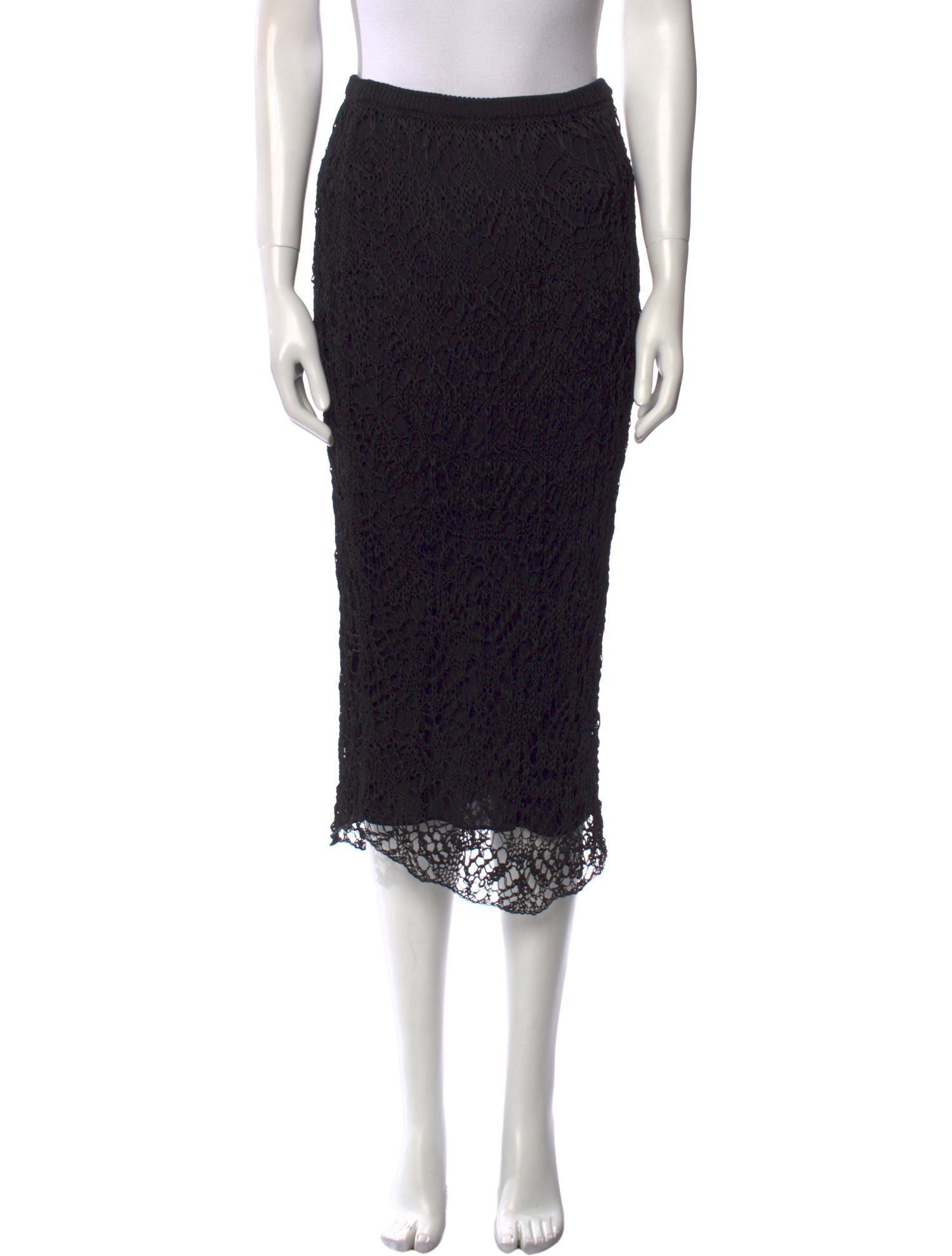 Tom Ford Lace Pattern Midi Length Skirt